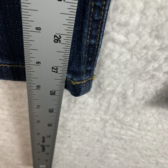 Lands' End Canvas Jeans Women's 31 Blue Denim Stretch Low Rise Straight Leg 7882 - Picture 4 of 8